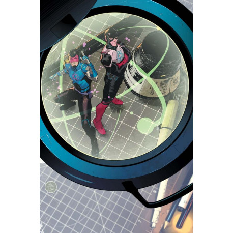 JUSTICE LEAGUE THE ATOM PROJECT 1 OF 6 CVR B DAN MORA CARD STOCK VAR