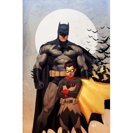 BATMAN AND ROBIN 18 CVR B ARIEL OLIVETTI CARD STOCK VAR