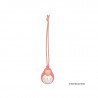 PERRUCHE ROSE STRAP CLOCHETTE NETSUKE LE GARCON ET LE HERON