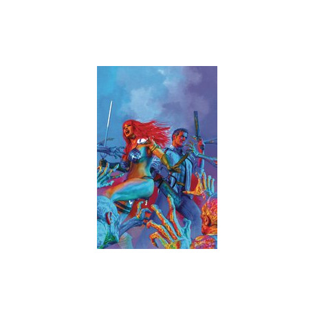 RED SONJA VS AOD 1 CVR H SPEARS METAL PREMIUM