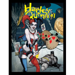 JUSTICE LEAGUE HARLEY QUINN 1 PRINT FRAMED 30 X 40 CM