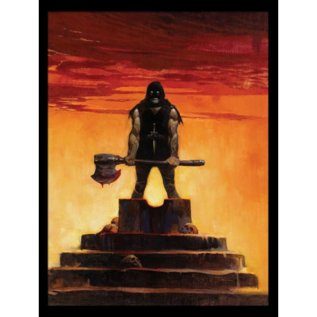 FRAZETTA THE EXECUTIONER 30 X 40 CM COLLECTOR PRINT FRAMED