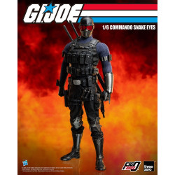 G I JOE FIGZERO COMMANDO SNAKE EYES 30CM
