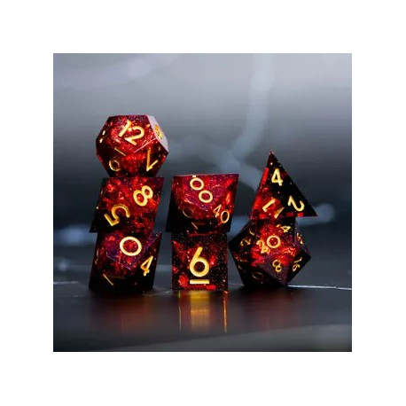 FLUX SANGLANT SET DE DES JDR PREMIUM EN RESINE