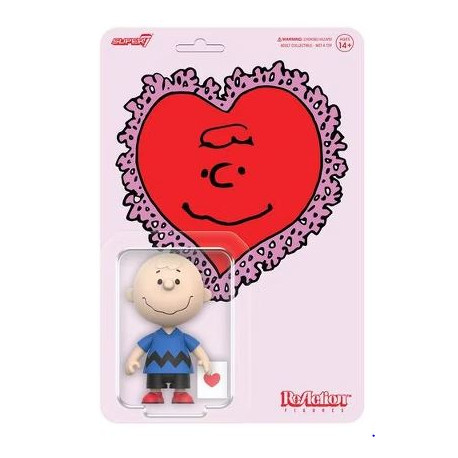 CHARLIE BROWN VALENTINE DELIVERY PEANUTS REACTION ACTION FIGURE 7 CM