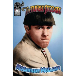 THREE STOOGES MOENIFICENT MOELARKY CVR B COLOR PHOTO 
