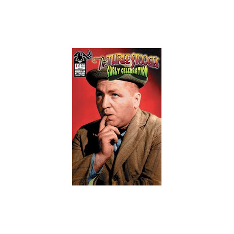 THREE STOOGES CURLY CELEBRATION CVR B COLOR PHOTO 