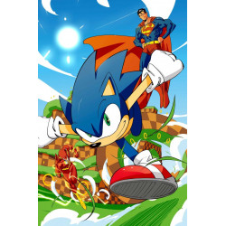 DC X SONIC THE HEDGEHOG 4 OF 5 CVR B DANIELE DI NICUOLO CARD STOCK VAR