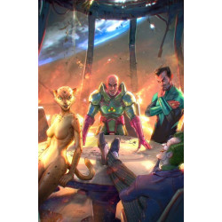 JUSTICE LEAGUE UNLIMITED 8 CVR C TIAGO DA SILVA CARD STOCK VAR WE ARE YESTERDAY 
