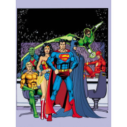 JUSTICE LEAGUE UNLIMITED 8 CVR F GEORGE PEREZ LEGACY CARD STOCK VAR WE ARE YESTERDAY 