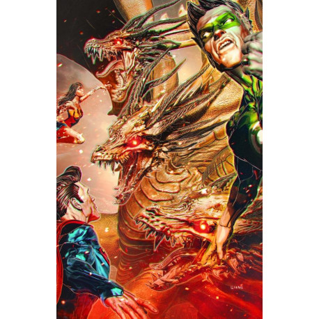JUSTICE LEAGUE VS GODZILLA VS KONG 2 1 OF 7 CVR E JOHN GIANG FOIL VAR