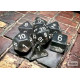 TRANSLUCENT SMOKE WHITE 7 DICE SET