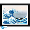 HOKUSAI GRANDE VAGUE AFFICHE CADRE 30 X 40