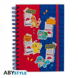 ROUGE ET BLEU PARTENAIRES POKEMON CAHIER A5 SPIRAL