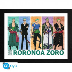 ONE PIECE TIRAGE ENCADRE ZORO 30 X 40 CM
