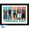 ONE PIECE TIRAGE ENCADRE ZORO 30 X 40 CM