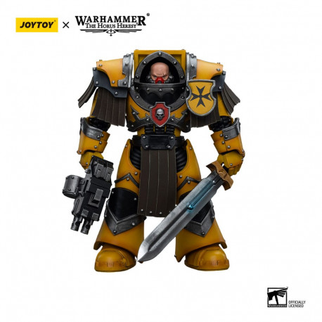 WARHAMMER HORUS HERESY IMPERIAL FIST CATAPHRACTII TERMINATOR SERGEANT WITH POWER SWORD 12 CM