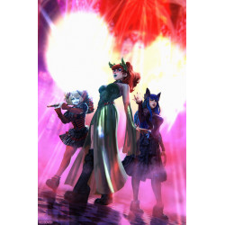 GOTHAM CITY SIRENS UNFIT FOR ORBIT 1 OF 5 CVR B NOOBOVICH CARD STOCK VAR