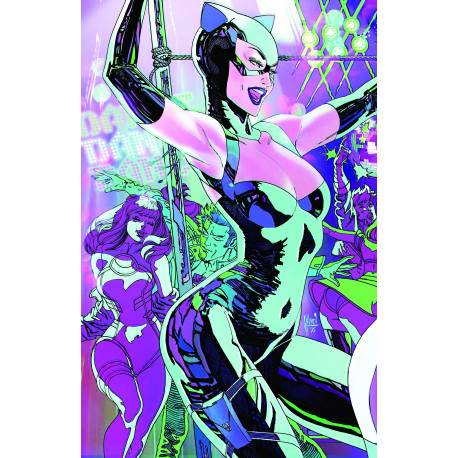 GOTHAM CITY SIRENS UNFIT FOR ORBIT 1 OF 5 CVR D GUILLEM MARCH CONNECTING CARD STOCK VAR