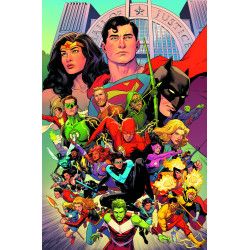JUSTICE LEAGUE UNLIMITED 9 CVR D TRAVIS MOORE CARD STOCK VAR WE ARE YESTERDAY 