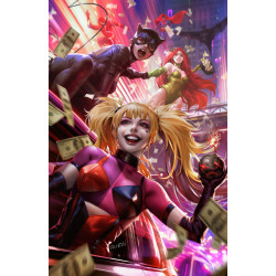 JUSTICE LEAGUE UNLIMITED 9 CVR E DERRICK CHEW GOTHAM CITY SIRENS CARD STOCK VAR WE ARE YESTERDAY 