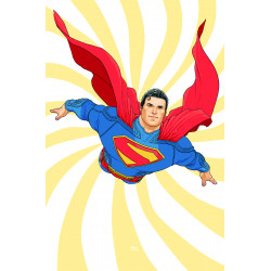 JUSTICE LEAGUE UNLIMITED 9 CVR F FRANK QUITELY SUPERMAN MOVIE CARD STOCK VAR WE ARE YESTERDAY 