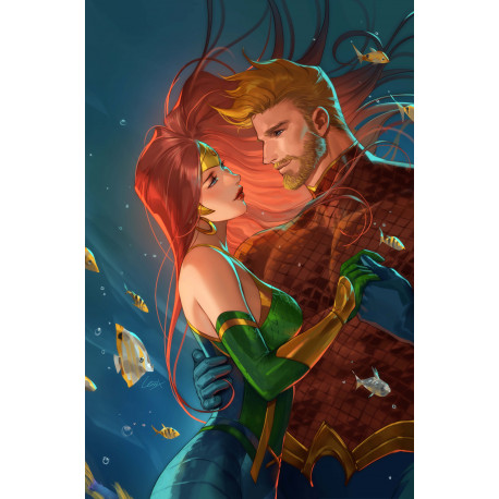 AQUAMAN 7 CVR C LESLEY LEIRIX LI CARD STOCK VAR