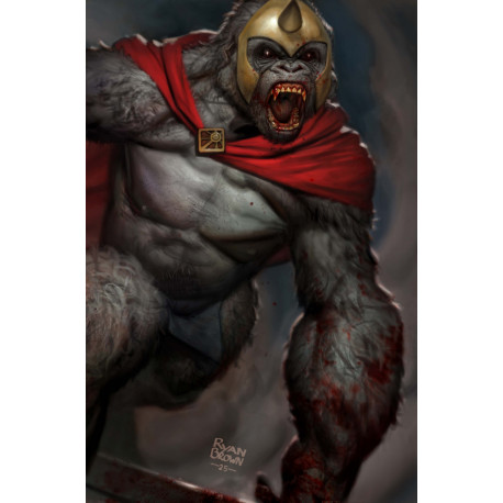 DC VS VAMPIRES WORLD WAR V 11 OF 12 CVR B RYAN BROWN CARD STOCK VAR