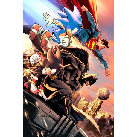 DC X SONIC THE HEDGEHOG 5 OF 5 CVR B LUCAS MEYER CARD STOCK VAR