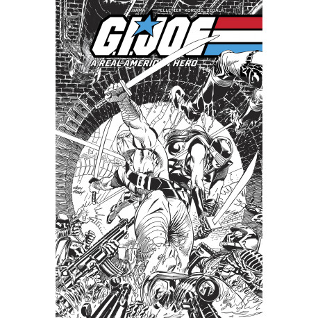 GI JOE A REAL AMERICAN HERO 318 CVR B ANDY KUBERT B W VAR