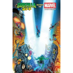 GODZILLA DESTROYS THE MARVEL UNIVERSE 1 JAVIER GARRON VAR 