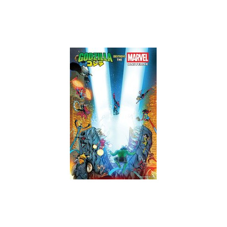 GODZILLA DESTROYS THE MARVEL UNIVERSE 1 JAVIER GARRON VAR 