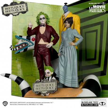 BEETLEJUICE PACK 4 STATUETTES PVC MOVIE MANIACS 15 CM