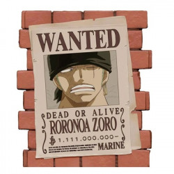 TIRELIRE WANTED ZORO