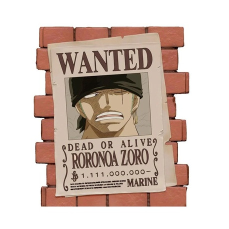 TIRELIRE WANTED ZORO