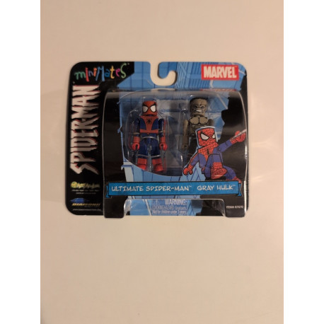 ULTIMATES SPIDER-MAN AND GRAY HULK ACTION FIGURES 7 CM