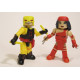 DAREDEVIL YELLOW AND ELEKTRA MINIMATES ACTION FIGURES 7 CM