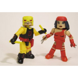 DAREDEVIL YELLOW AND ELEKTRA MINIMATES ACTION FIGURES 7 CM