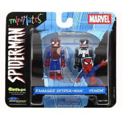 DAMAGED SPIDER-MAN AND VENOM MINIMATES ACTION FIGURES 7 CM