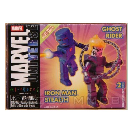 IRON MAN STEALTH AND GHOST RIDER ACTION FIGURES 3 CM