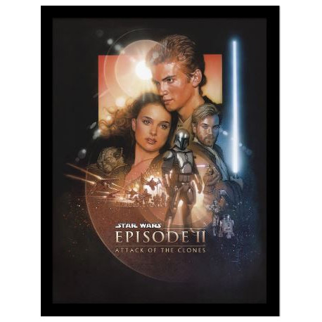 STAR WARS EPISODE II FRAMED 30X40CM PRINT