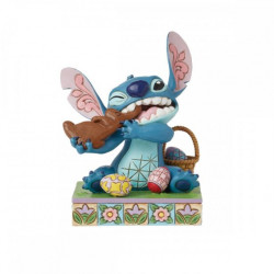 STITCH EATING CHOCOLATE BUNNY WITH EGGS STATUE 11 CM