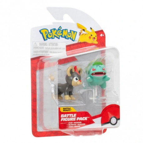 HELIONCEAU ET BULBIZARRE POKEMON PACK 2 FIGURINES BATTLE FIGURE SET 5 CM