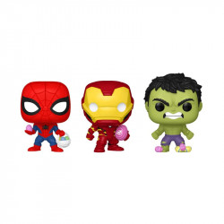 EASTER MARVEL PACK 3 FIGURINES POCKET POP VINYL 4 CM