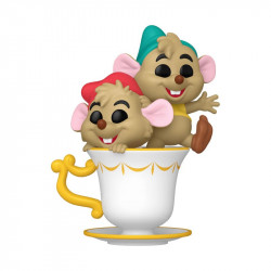 JAQ AND GUS IN CUP CINDERELLA 75TH ANNIVERSARY POP DISNEY VINYL FIGURINE 9 CM