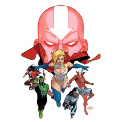 JUSTICE LEAGUE RED 1 OF 6 CVR A CLAYTON HENRY