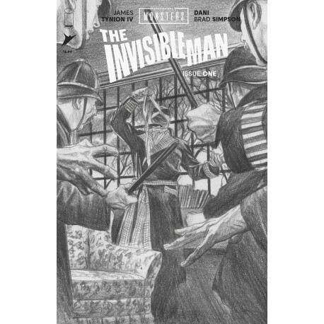 UNIVERSAL MONSTERS THE INVISIBLE MAN 1 OF 4 CVR F INC 1 75 ALEX ROSS PENCIL SKETCH VAR