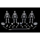 GRAVEYARD SKELETONS PACK 4 FIGURINES