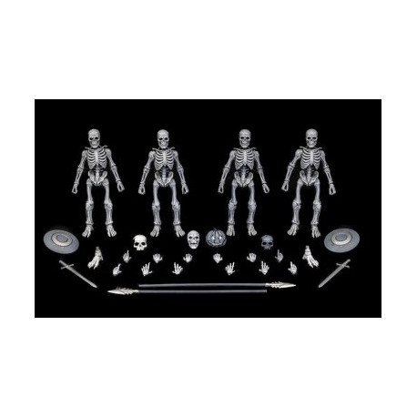 GRAVEYARD SKELETONS PACK 4 FIGURINES