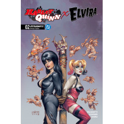 HARLEY QUINN X ELVIRA 2 CVR C JOSEPH MICHAEL LINSNER